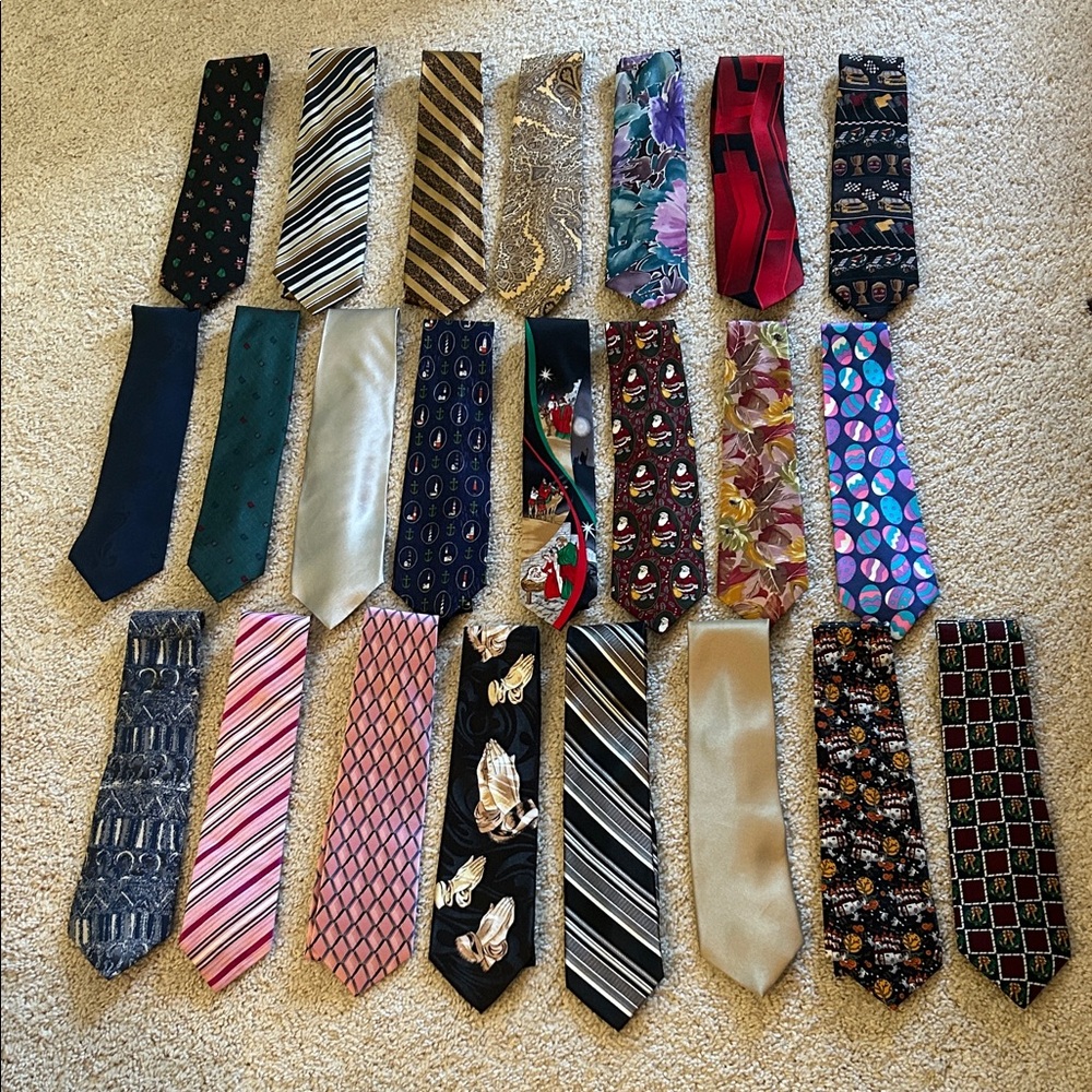 Assorted Men's Ties Collection - 23 total